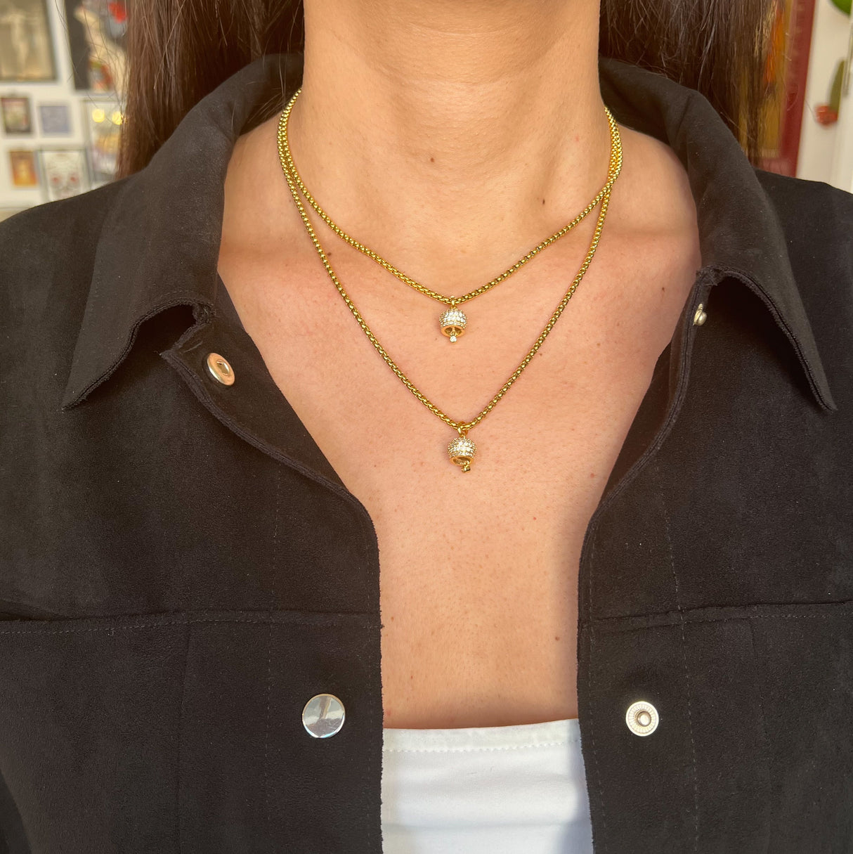 Collana doppia Campanella Gold