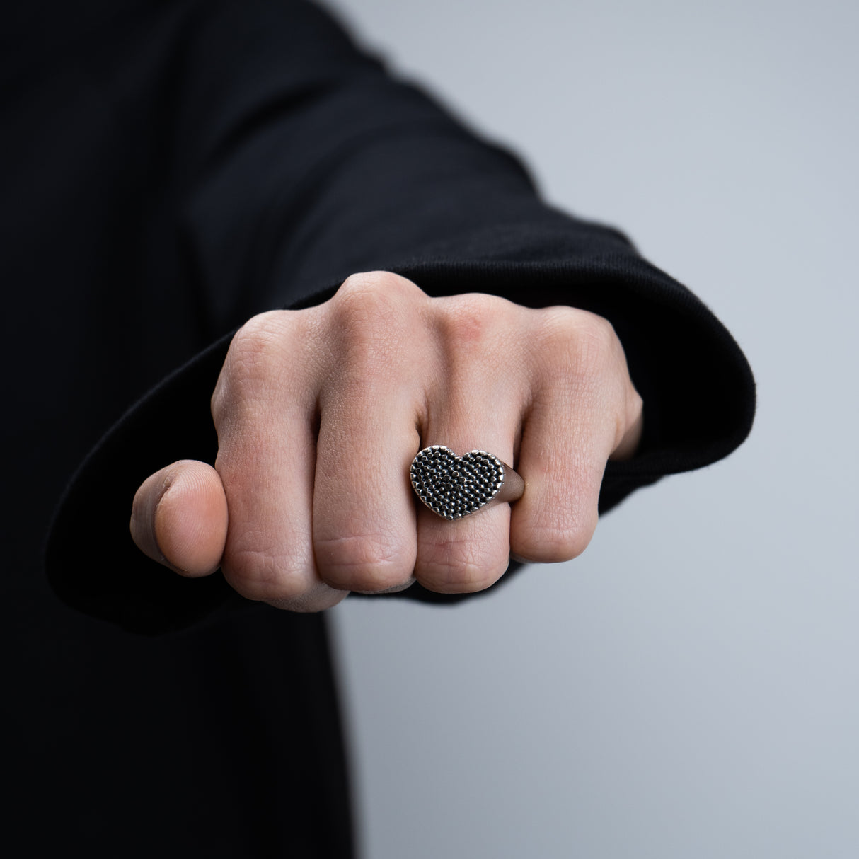 Anello Cuore puntinato