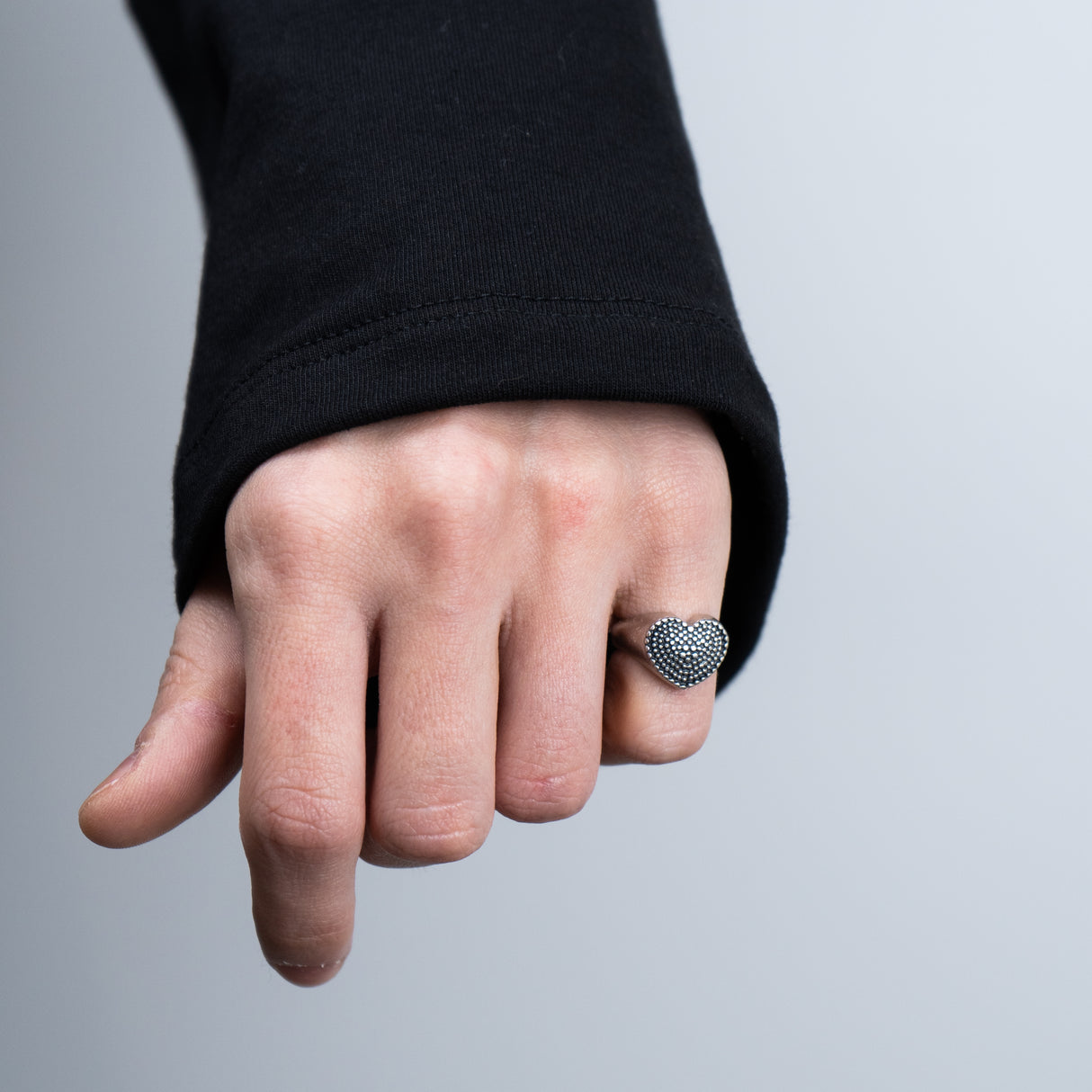 Anello Cuore puntinato