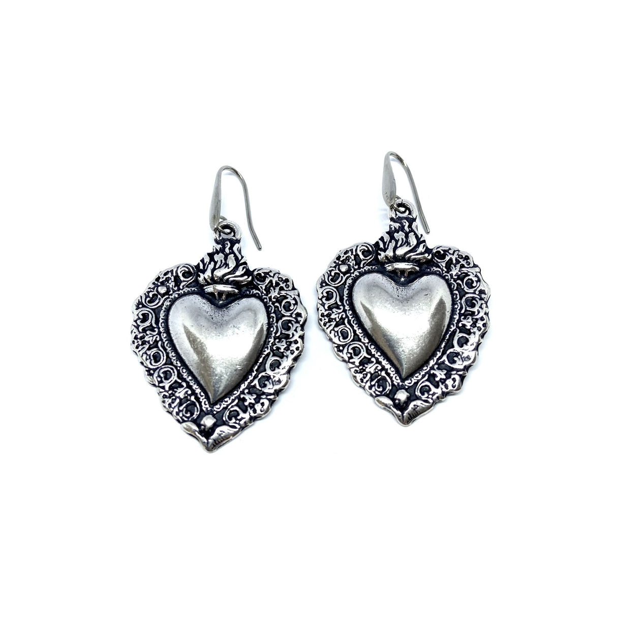 Orecchini Cuore Sacro Silver