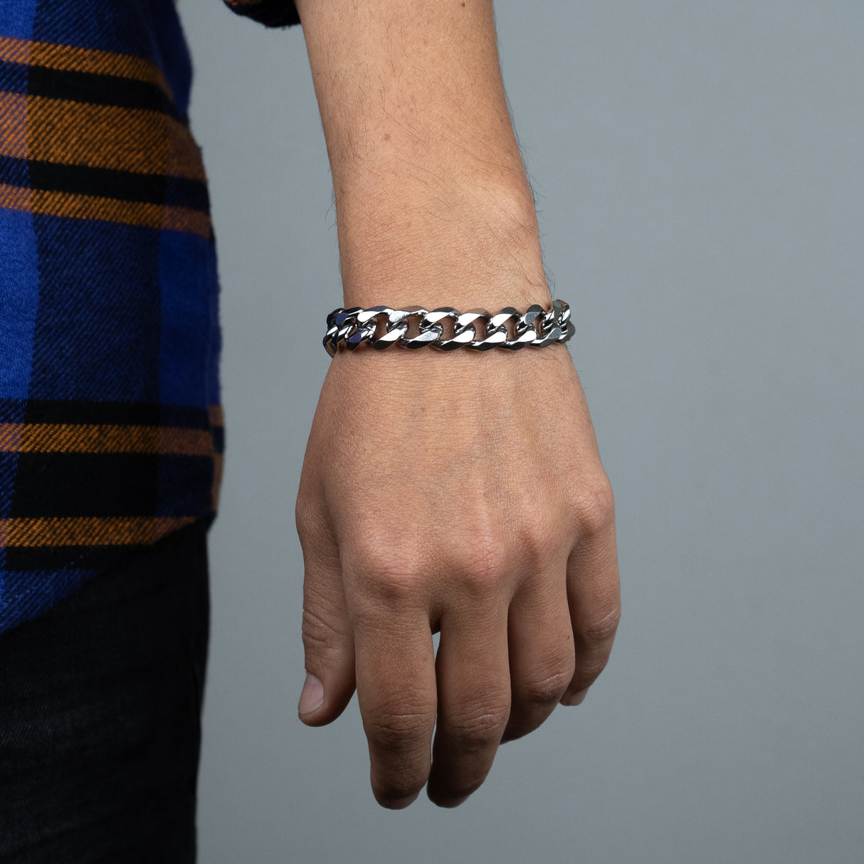 Bracciale Grumetta acciaio piatta GR6