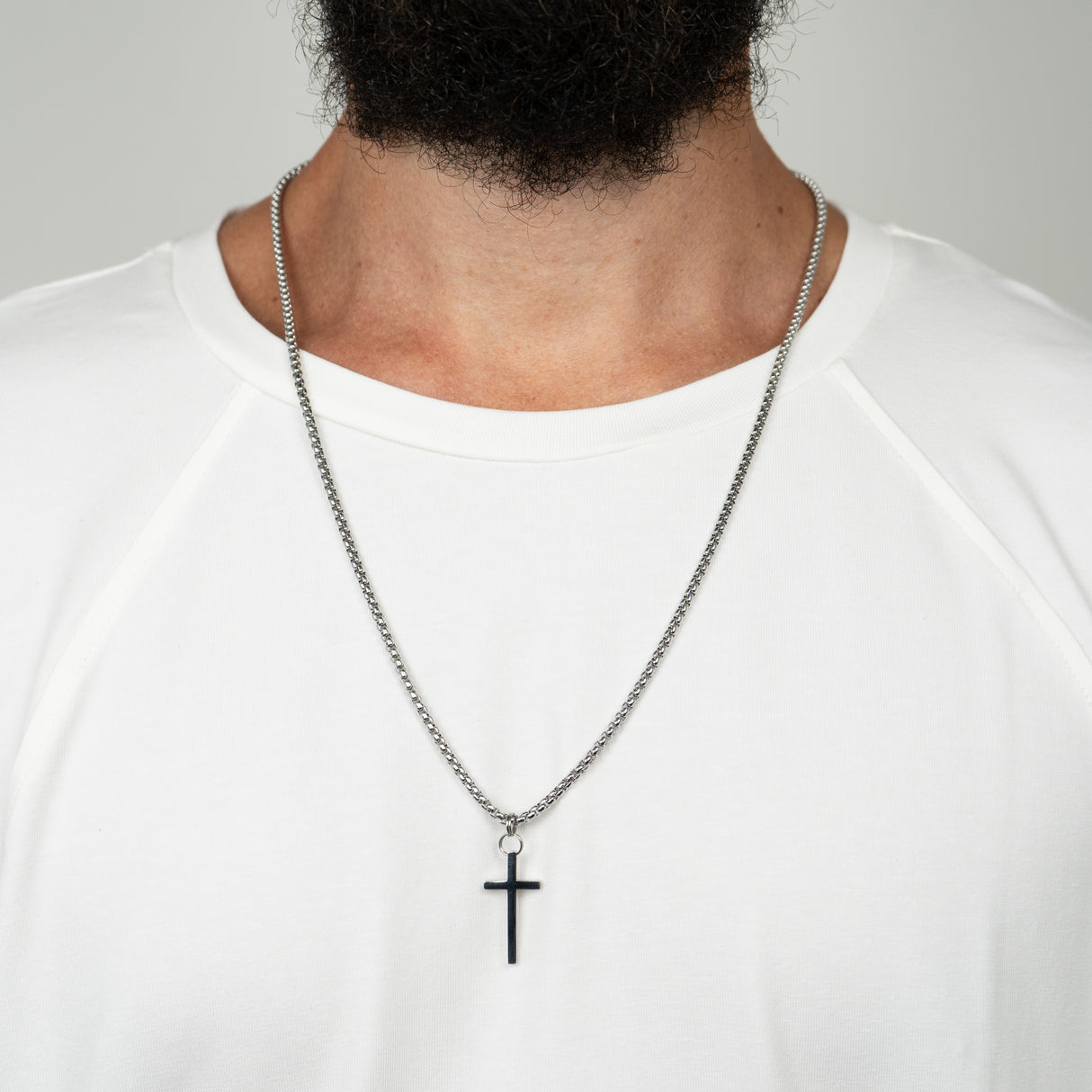 Collana Croce Acciaio