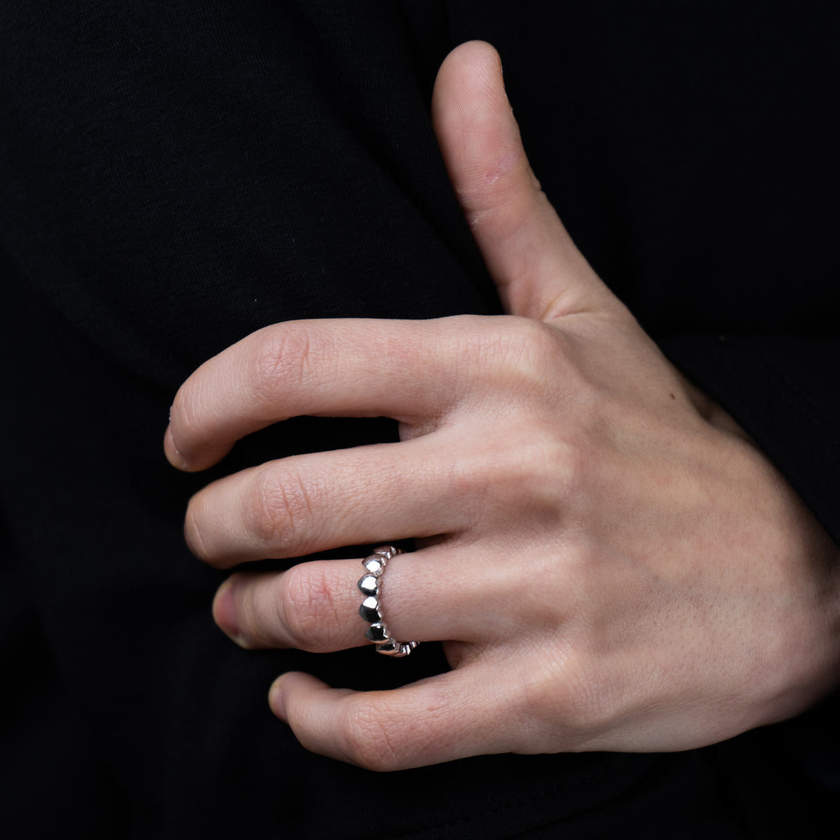 Anello Fede cuori in Argento 925