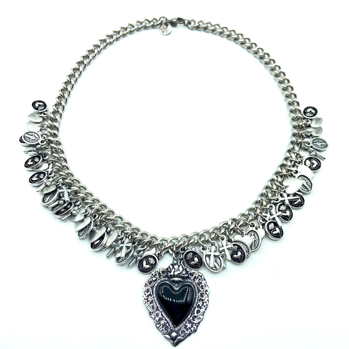 Collana Cuore Sacro con charms