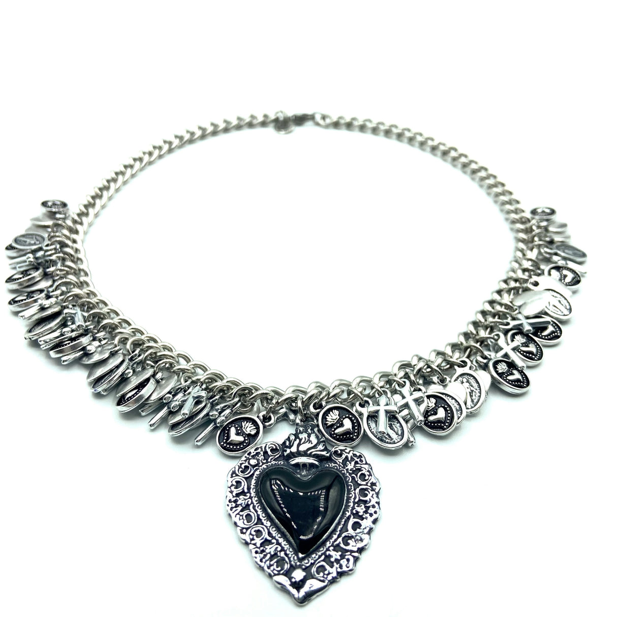 Collana Cuore Sacro con charms