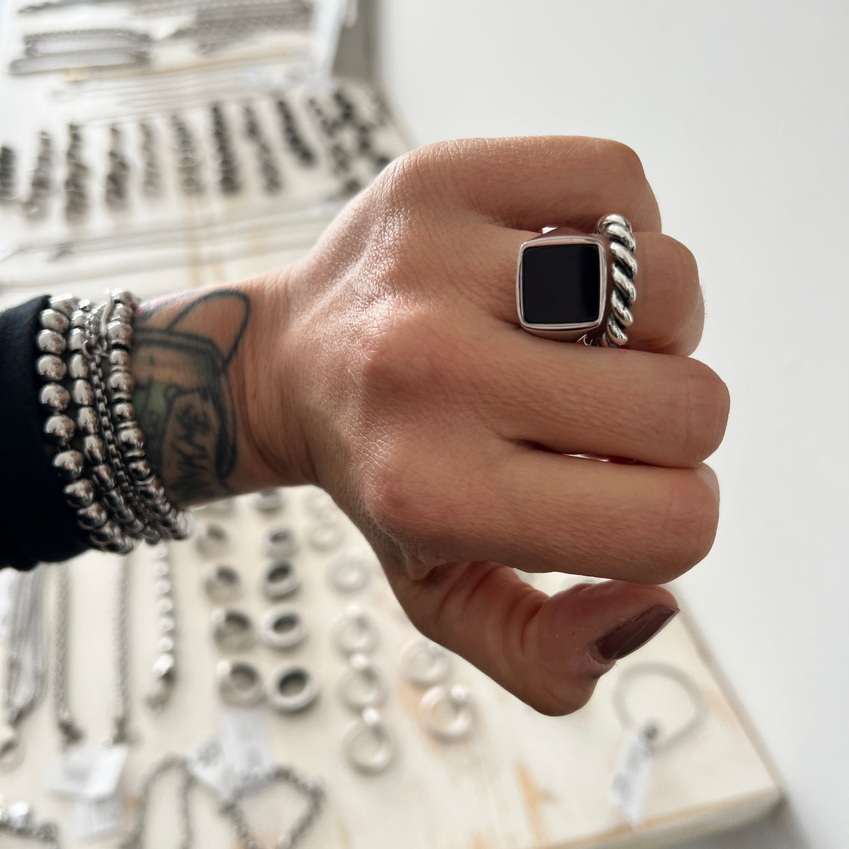 Anello Onice quadrato Argento925