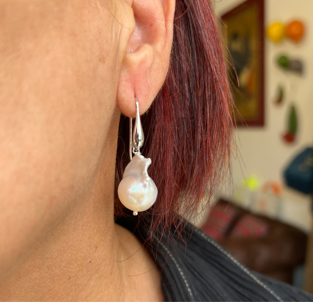 Orecchini Perla Scaramazza gancio Argento925