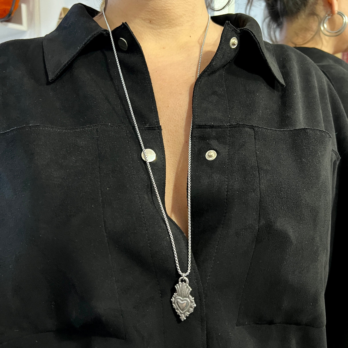 Collana Cuore Sacro Fiamma Small