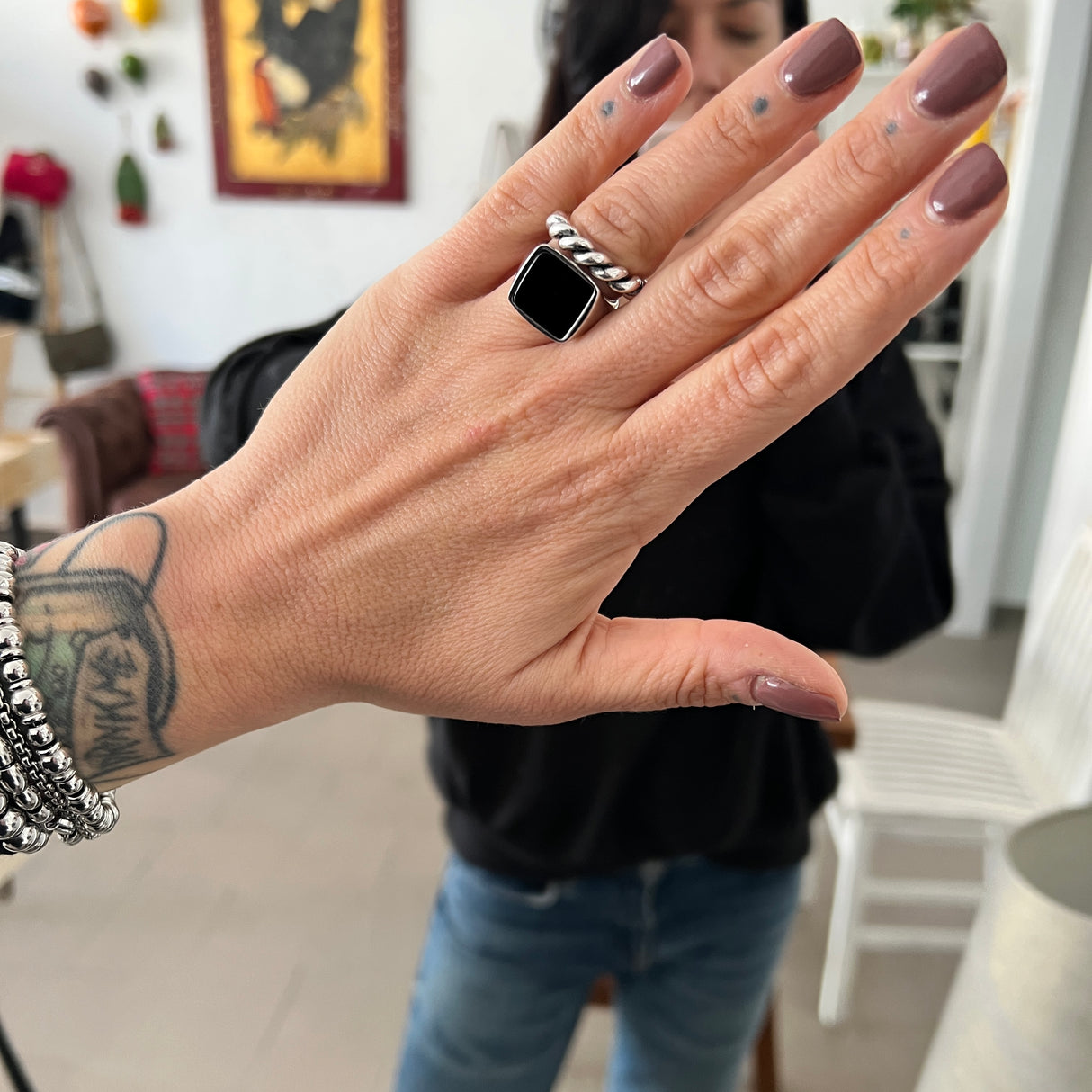 Anello Onice quadrato Argento925