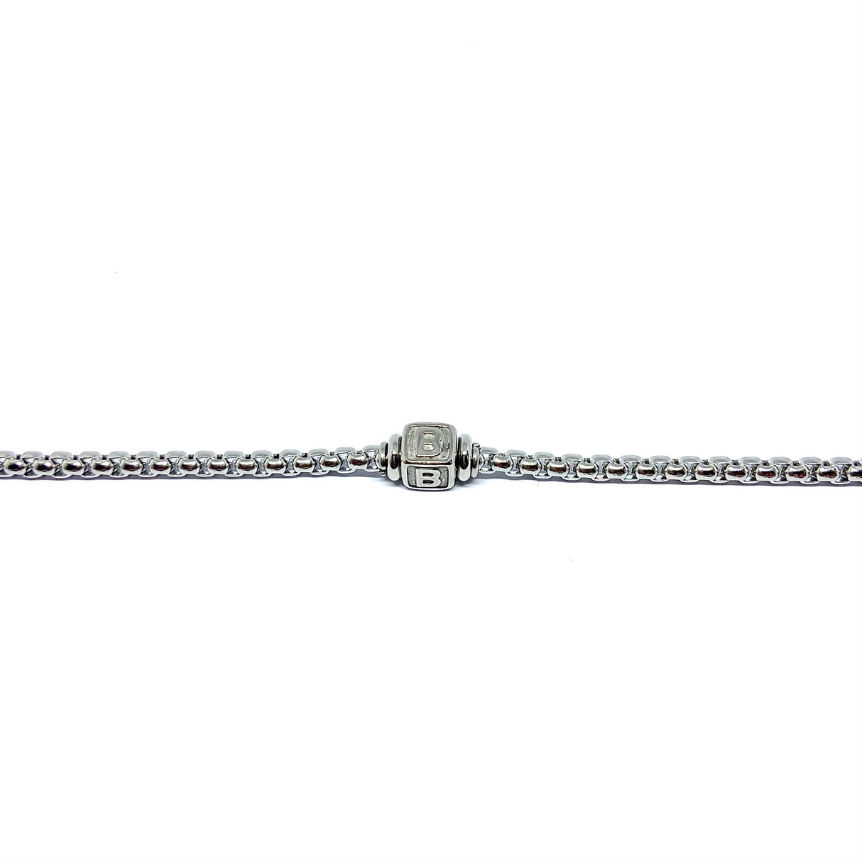 Bracciale Lettera Cubo acciaio inossidabile