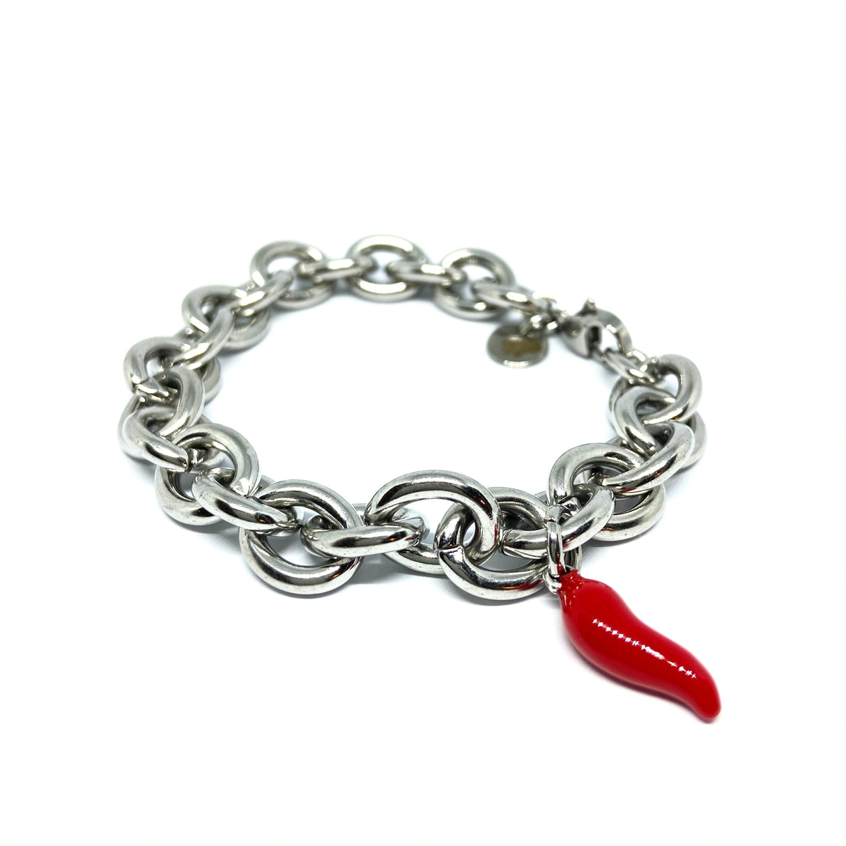 Rolo' Acciaio charms Corno Rosso