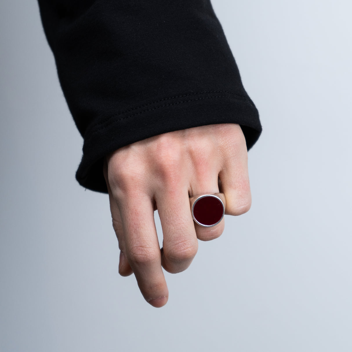 Anello Rotondo Rosso lucido