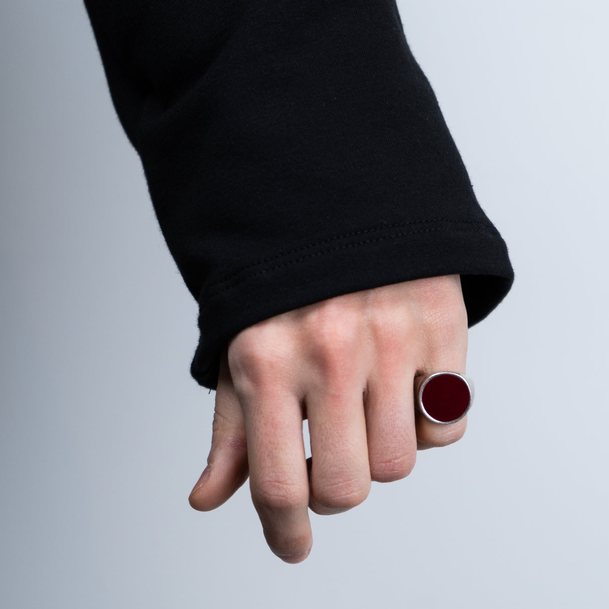 Anello Rotondo Rosso lucido