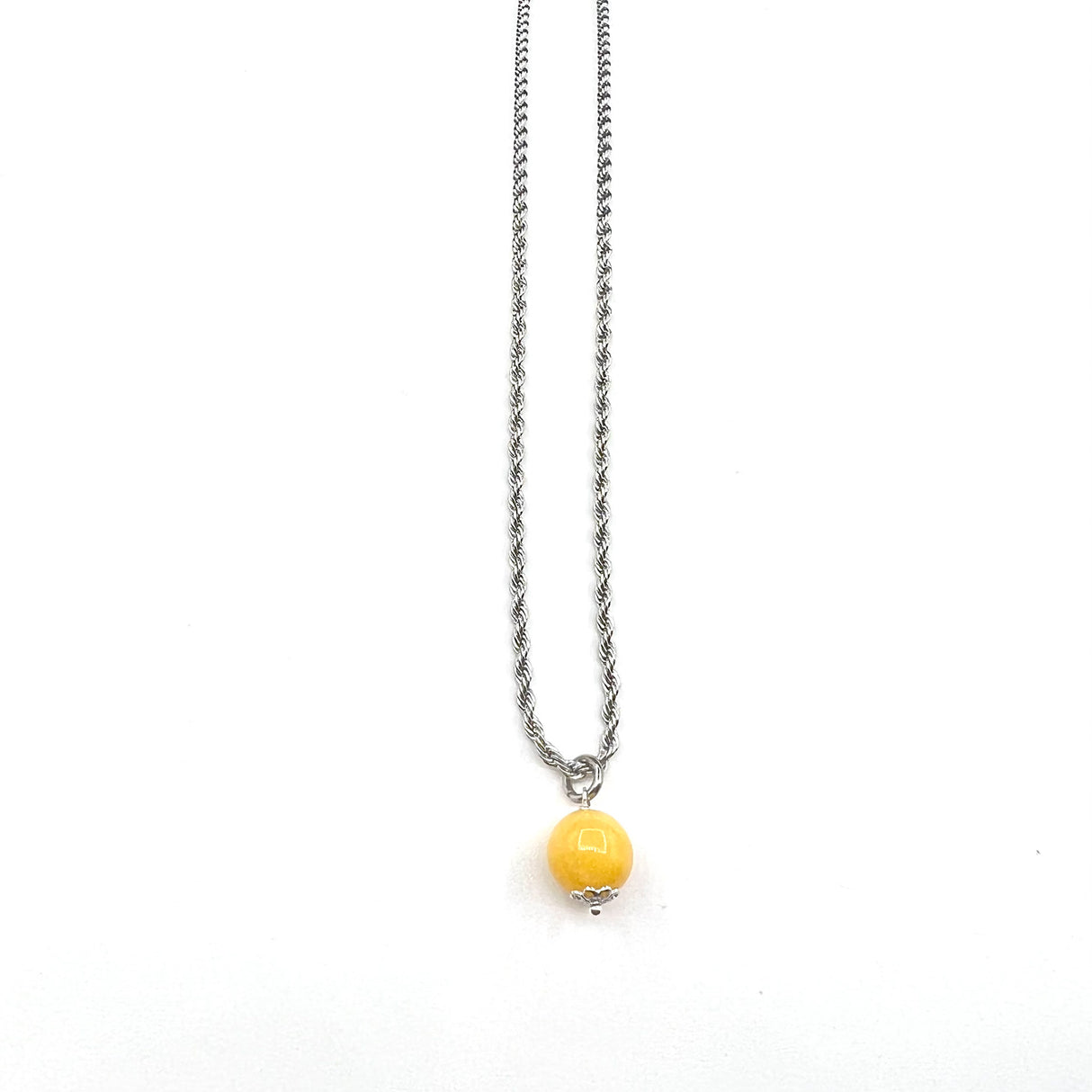 Collana Torcione Giada Gialla