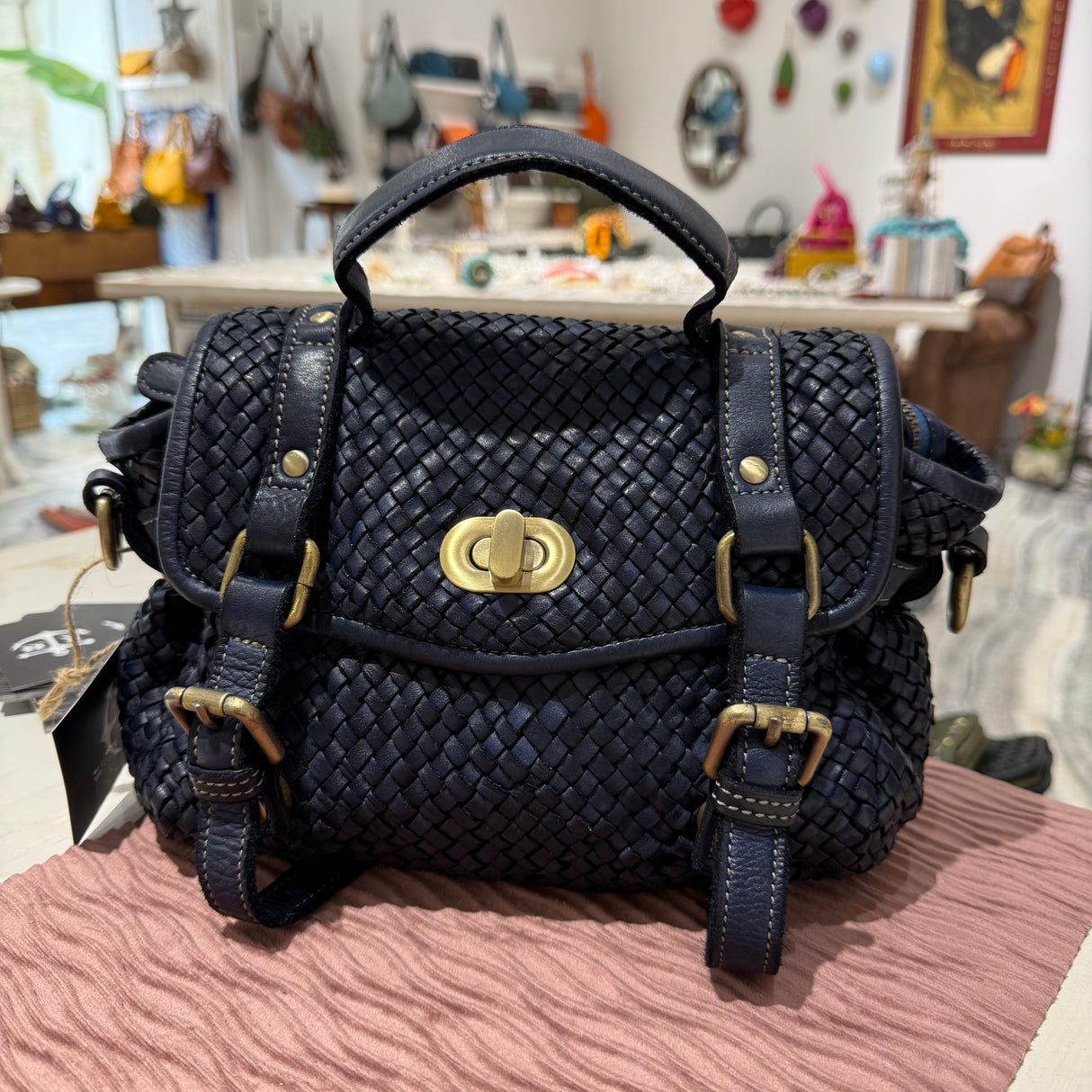 Borsa Dobby Blu