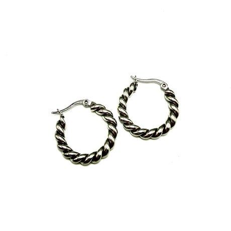 Orecchini Cerchio torcione acciaio inossidabile