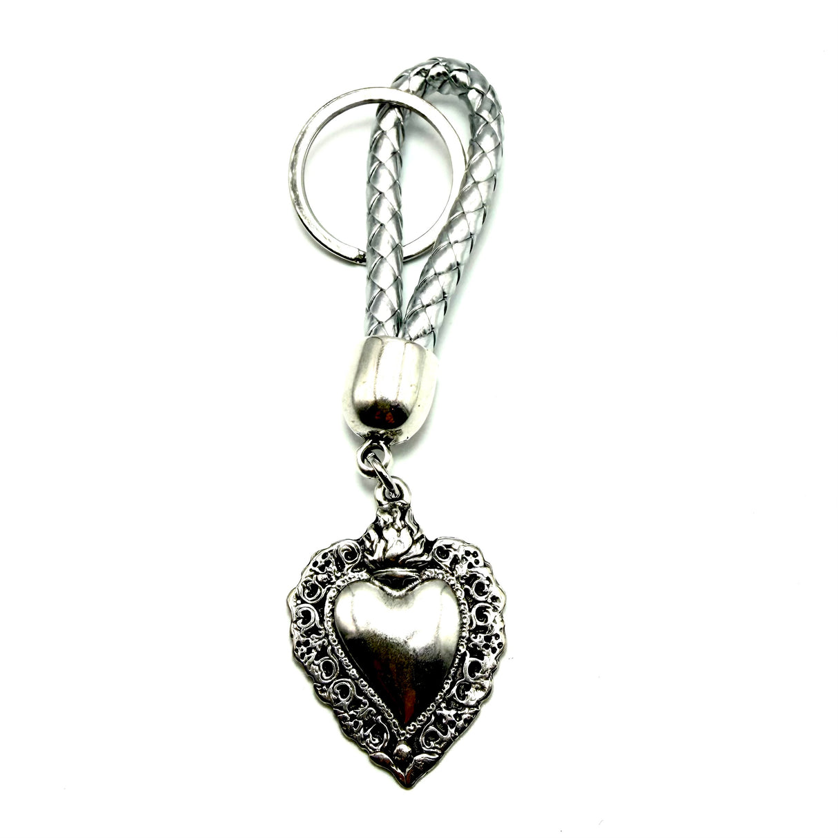 Portachiavi Cuore Sacro Silver
