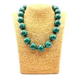 Collana sfere in Resina Occhio di Tigre Verde
