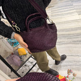 Borsa cestino Hermione small Borgogna