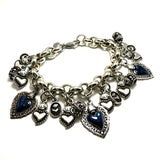 BRACCIALE LUCKY CUORE SACRO BLUE 3 CUORI