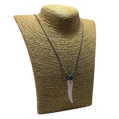 Collana Lucky Corno Quarzo Rosa