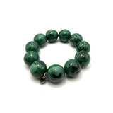 Bracciale sfere in Resina Occhio di Tigre Verde