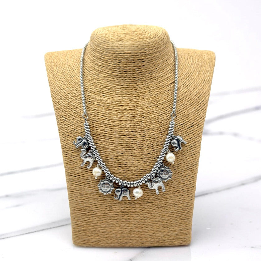 Collana Lucky Rainbow Cammello, Sole, Elefante