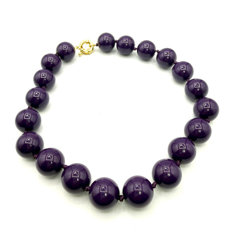 Collana sfere in Resina Viola