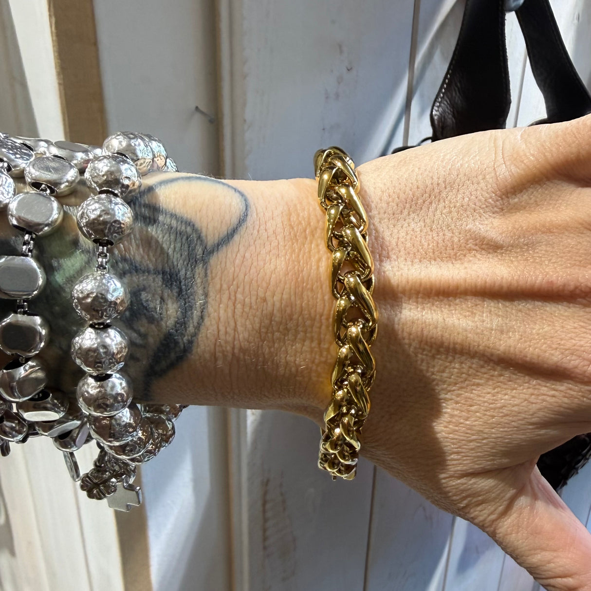 Bracciale Spiga Big Gold Acciaio inossidabile