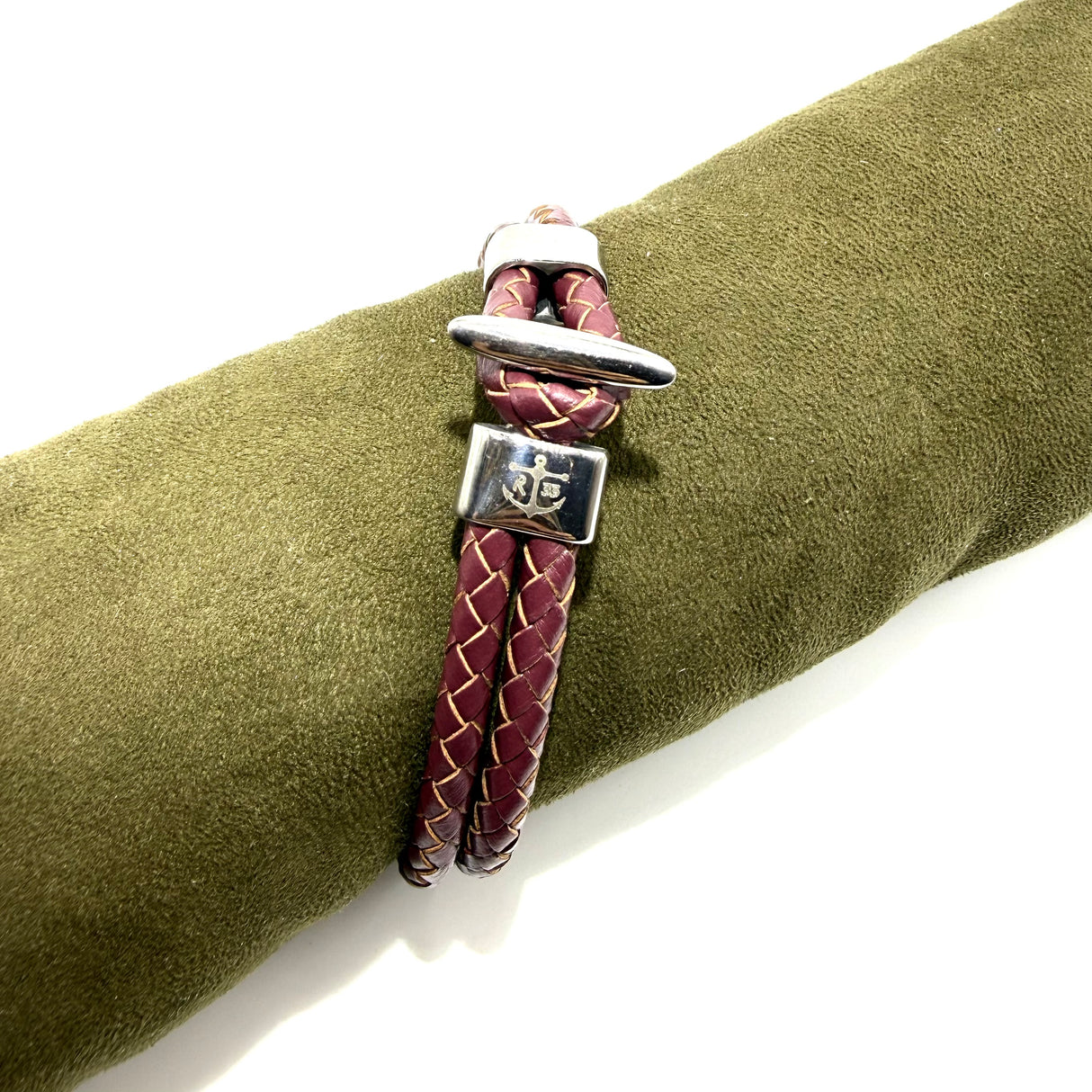 Bracciale Bitta in pelle Borgogna