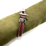 Bracciale Bitta in pelle Borgogna