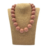 Collana sfere in Resina Rosa antico