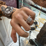 Coppia Fedi Martellate Argento925