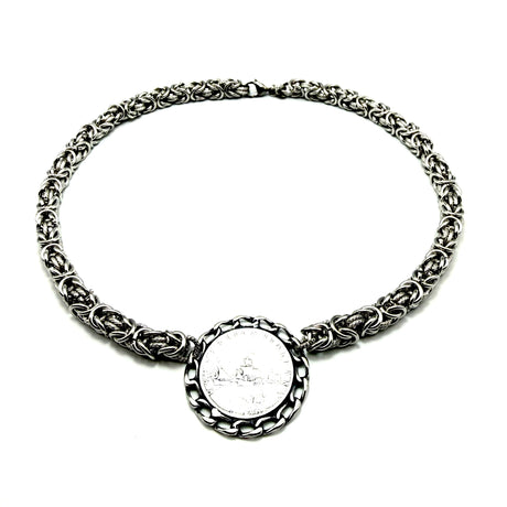 Collana Bizantina con Moneta 500 Lire