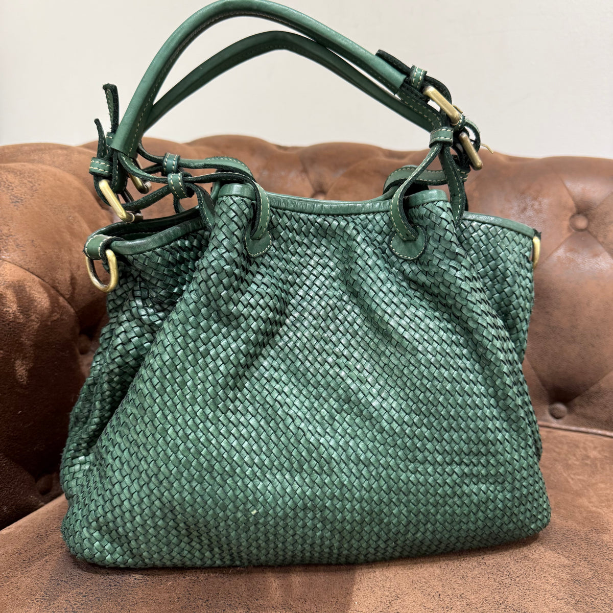 Borsa Rachele pelle Verde Foresta