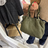 Borsa Rachele pelle Verde Militare