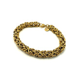 Bracciale Bizantina dorata 8 mm acciaio inossidabile