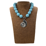 Collana Resina Conchiglia Acciaio
