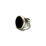 Anello Ovale Nero lucido
