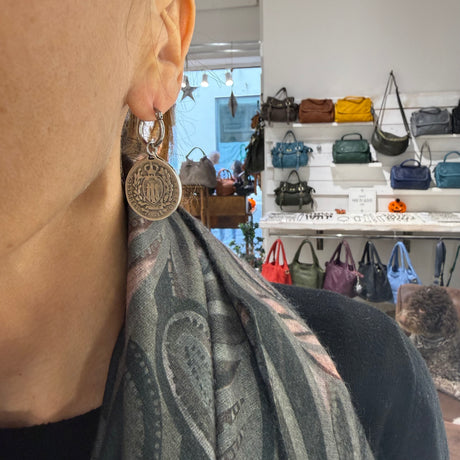 Orecchini Cerchio con moneta