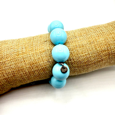 Bracciale sfere in Resina Turchese
