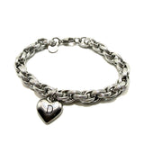 Bracciale Spiga con Lettera e Cuore, SCEGLI LA TUA...