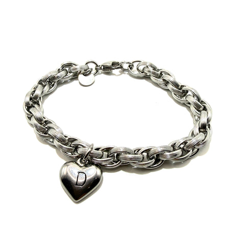 Bracciale Spiga con Lettera e Cuore, SCEGLI LA TUA...
