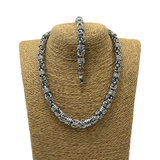 Collana e bracciale Bizantina Anelli ritorti DUO