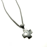 Collana Croce Silver acciaio inossidabile