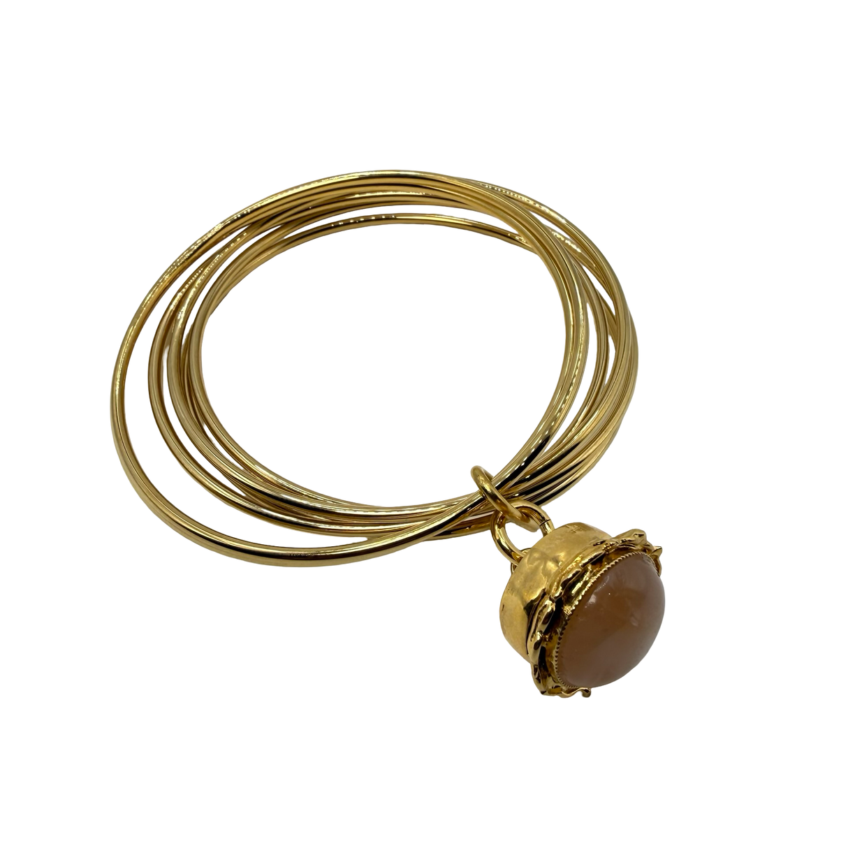 Bracciale 6 fili Lanterna Campana quarzo Rosa