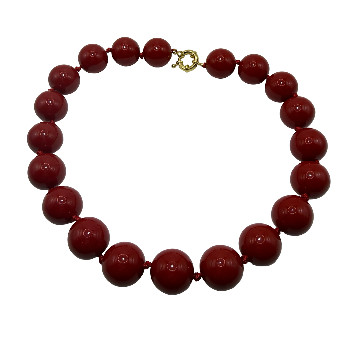 Collana sfere in Resina Rosso