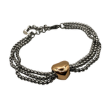 Bracciale pepita cuore Acciaio inossidabile