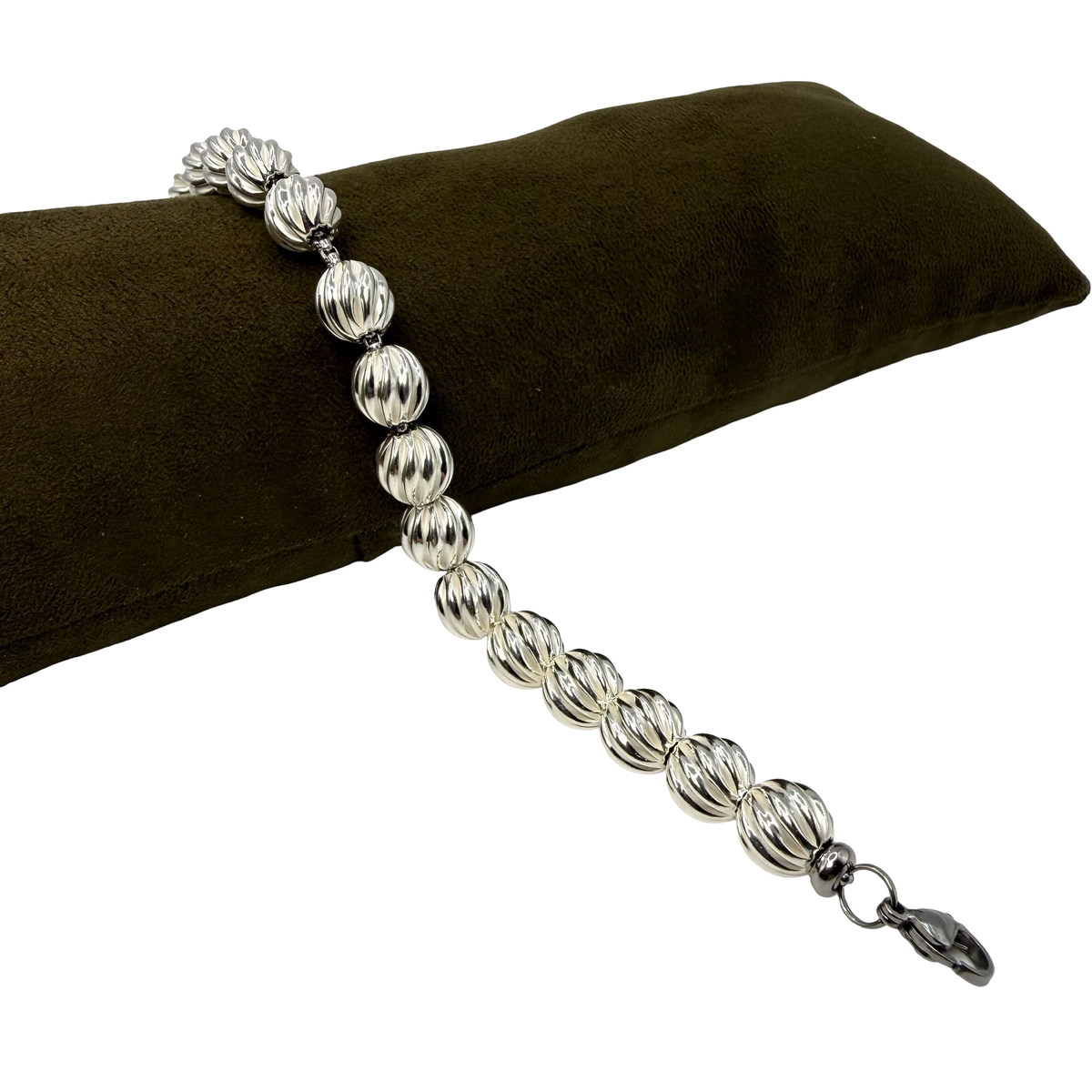 Bracciale Sfere ritorte big Argento925 Corno
