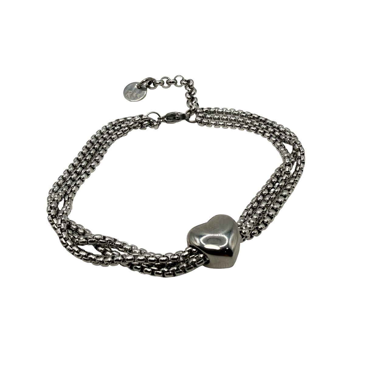 Bracciale pepita cuore Acciaio inossidabile